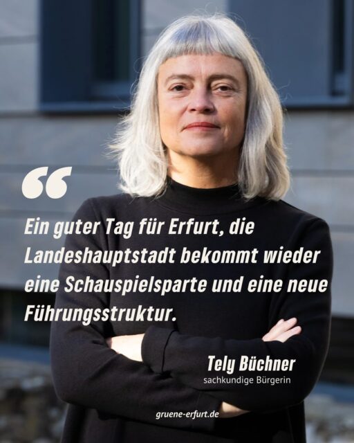 Unsere Landeshauptstadt bekommt wieder eine Schauspielsparte und eine neue Führungsstruktur!
In einem beispielgebenden Prozess gemeinsam mit Stadtgesellschaft, Theater, Politik und Verwaltung haben wir in Workshops und öffentlichen Diskussionsrunden intensiv gearbeitet.
Das Ziel: ein Theater der Zukunft, das Erfurt bewegt.
Am letzten Mittwoch wurden die wichtigsten Ergebnisse mit den demokratischen Fraktionen im Stadtrat beschlossen. Damit ist der Weg frei, dass:
🎭 Schauspiel wieder ein zentraler Teil des städtischen Lebens wird
🤝 eine neue Führungsstruktur kooperatives Arbeiten ermöglicht
🏙️ durch die Öffnung zur Stadtgesellschaft eine nachhaltige Beziehung zum Publikum wächst
📊 mit einer Governance Struktur aus den Fehlern der letzten Jahre gelernt wird
Ja, der Weg war anspruchsvoll – aber jeder Schritt hat sich gelohnt! Am Mittwoch haben wir die Basis für eine große Transformation gelegt. Jetzt braucht es Mut, Kondition, Offenheit und Kompromissbereitschaft, damit sie gelingt.
Wir danken insbesondere auch unserer sachkundigen Bürgerin Tely Büchner, die diesen wichtigen Prozess über all die Jahre intensiv begleitet hat.💚
#grüneerfurt #Landeshauptstadt #Theater #Transformationsprozess