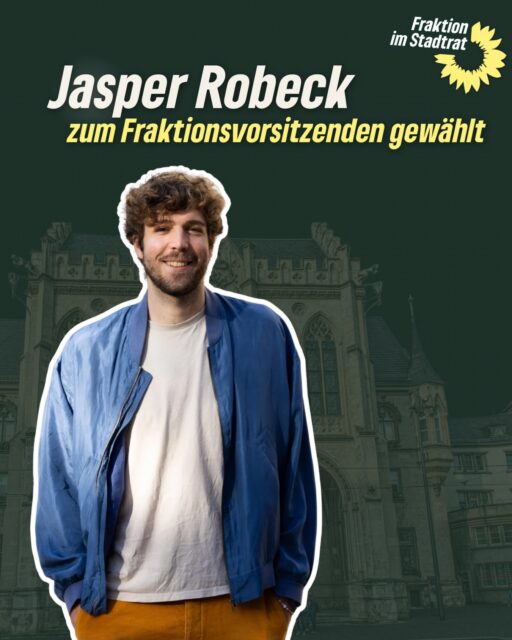 🌻 Neuer Fraktionsvorsitz bei uns im Stadtrat!
Wir freuen uns, dass Jasper Robeck zum neuen Fraktionsvorsitzenden gewählt wurde. 💚Jasper übernimmt diese Verantwortung mit viel Motivation und frischen Ideen.✨Wir freuen uns auf die kommende Zeit und die gemeinsame Arbeit für eine soziale, nachhaltige und lebenswerte Stadt .🌱🏙️

#erfurt #stadtrat #grüneerfurt #grüneimstadtrat #stadtratsfraktion