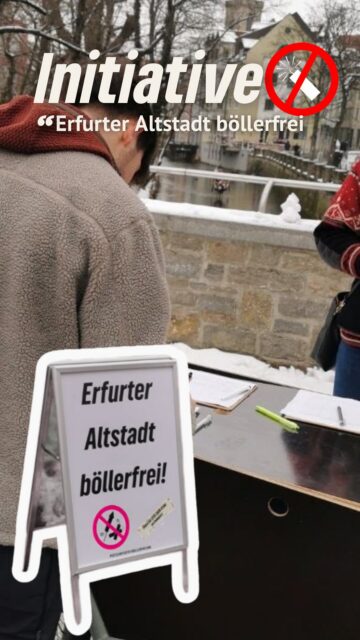 Wir haben einen der Initiator*innen des Einwohnerantrags „Erfurt böllerfrei“ beim Unterschriftensammeln auf der Schlösserbrücke besucht.
Spoiler: Mittlerweile sind es sogar weit über 500 Unterschriften, die die Gruppe zusammengetragen hat. Großartig! 💚👏👏
#erfurt #böllerfrei #böllerverbot #grüneerfurt #pedition
