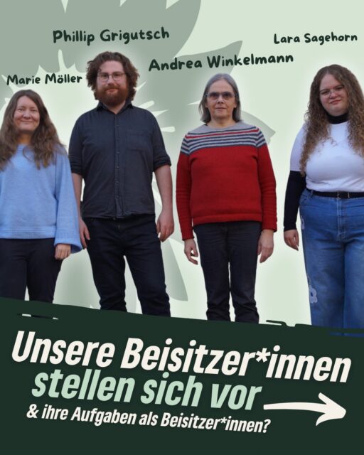 🧑‍🧑‍🧒‍🧒 Vollständig machen unseren Kreisvorstand die Beisitzer*innen. Abschließend möchten sich unsere Beisitzer*innen euch und ihre Aufgaben im Vorstand vorstellen.💚✨

#erfurt #grüneerfurt #vorstand #beisitzer #kreisverband
