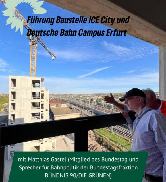Eisenbahn in der Zukunft! 🚄✨
Wir waren in Erfurt zu Gast beim Projekt ICE City und haben gemeinsam einen Blick hinter die Kulissen der Baustelle geworfen. Es ist beeindruckend zu sehen, wie hier die Weichen für einen moderneren Standort der DB gestellt werden.
Warum uns das wichtig ist? Weil eine starke Schiene Rückgrat braucht! Ein gemeinsamer und innovativer Ort für die Eisenbahn macht die Schiene fit für die Zukunft. Bedeutet für Erfurt sichere Arbeitsplätze und ein neuer nachhaltiger Stadtteil.
Der Austausch mit den Verantwortlichen von DB Campus und der ICE City zeigt, wie wichtig die Weitergabe von Fachwissen ist. Durch die Bildungsangebote und die Veranstaltungen auf dem Campus wird die Wirkungen über Erfurt hinaus gehen.
Ein großes Dankeschön für die Einblicke! Wir bleiben dran, damit die Schiene in Thüringen und deutschlandweit die Priorität bekommt, die sie für das Klima und die Menschen braucht. 🌿🛤️
#Mobilitäswende #ICECity #Erfurt #DeutscheBahn #Klimaschutz