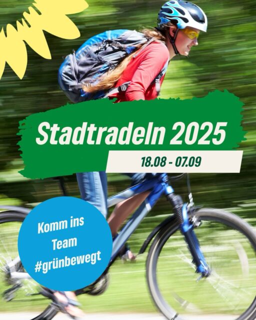 In weniger als einem Monat geht es los mit dem Stadtradeln 🚴🏼‍♀️🚴🏻🚴🏽‍♂️🚴🏼‍♀️

Vom 18.08. bis 07.09. zählt jeder Kilometer für unser grünes Team – „#grünbewegt Bündnis 90/Grüne Erfurt“ 💚

👉 Mach mit, werde Teil unseres Teams und radel für ein klimafreundliches Erfurt!
 Egal ob auf dem Weg zur Arbeit, zur Schule oder in der Freizeit – alles zählt!
 
Gemeinsam viele Kilometer sammeln, gemeinsam ein Zeichen setzen –
 Fürs Klima. Für Erfurt. Für uns alle. 🌍💪 

#Stadtradeln #grünbewegt #GrüneErfurt