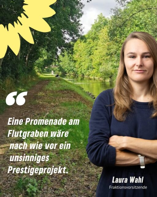 Ökologisch & ökonomisch ein Desaster:

Nur wenige Tage Dauerregen reichen aus, um die Widersinnigkeit der von der CDU-Fraktion aufgewärmten alten Idee zu entlarven: Denn dann läuft der Erfurt Flutgraben schnell voll – dafür braucht es nicht mal Starkregen.

 Vor diesem Hintergrund sagt @lau.ra_wahl : „Der Juli war nass – und trotzdem hatten wir noch keinen Starkregen oder Sturzfluten. Doch schon jetzt ist deutlich zu sehen, dass der  Flutgraben seinen Namen nicht ohne Grund trägt. Der Wasserspiegel steigt schnell an - ein künftiger Radweg bzw. eine Promenade in der Uferböschung des Flutgrabens wären akut hochwassergefährdet. 🌧

Trotzdem soll hier laut CDU mit hohem finanziellem Aufwand ein Stück Radweg in den Flutgraben gebaut werden – ohne Anbindung ans Radwegenetz. Für diesen Unsinn müssten zudem unzählige Bäume ohne Not fallen.

➡️ Ökologisch ein Desaster, ökonomisch ein teures Prestigeprojekt. Das kürzlich im Stadtrat beschlossene Ziel von mehr Entsiegelung würde damit komplett konterkariert.

🚲🤝🌳 Anstatt die wichtige Grünschneiße zuzuasphaltieren, sollten die Mittel in die Umsetzung der Radwegekonzeption fließen. Seit Langem fordern wir eine Radspur auf der vierspurigen Juri- bzw. Stauffenbergallee – dort ist Platz! So wäre dem Radverkehr, dem Baumschutz und dem Klimaschutz in Erfurt wirklich geholfen!"

#ErfurterStadtrat #GrüneErfurt #ErfurterFlutgraben