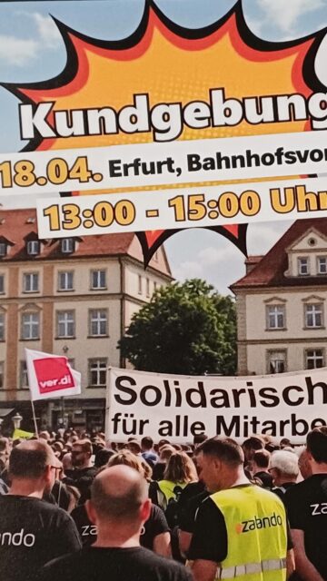 @gruenerdavid war heute bei der Betriebsratsversammlung von Zalando Erfurt. Der Betriebsrat kämpft weiter für seine Belegschaft und den Erhalt des Standortes. 🏭
Wir Bündnisgrüne Erfurt stehen hinter den Mitarbeitern und rufen euch auch auf, die Demonstration am Samstag den 18.04.2026 um 13:00 Uhr am Bahnhofsvorplatz zu besuchen.✊🏼
#erfurt #grüneerfurt #zalando #demo #demonstration
